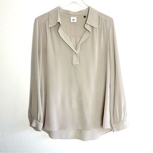 Cabi 100% Silk Neutral Blouse